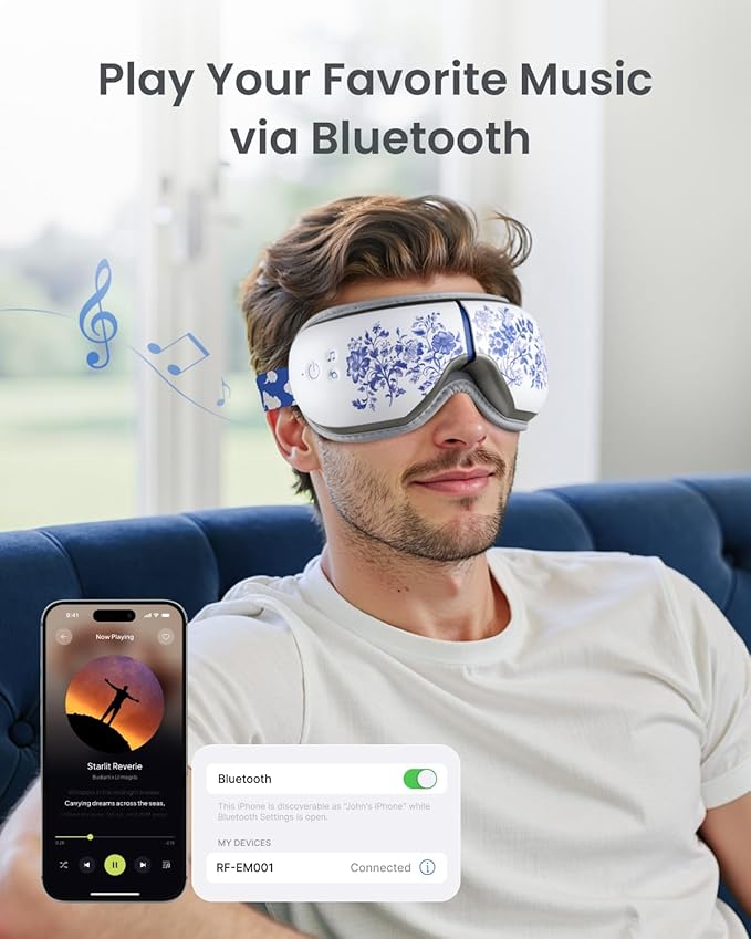 RENPHO Eye Massager with Heat, Birthday Gifts for Women Men Her, Eye Mask for Migraine,Sleep Mask for Dry Eyes Relax, Reduce Strain for Men Dad Eyeris 1