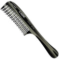 Kent 21T Graphite Large Detangling Comb, Double Wide Tooth for Curly Wavy Hair, Detangler Comb for Wet and Dry Hair, Saw-Cut and Hand Polished Made in England