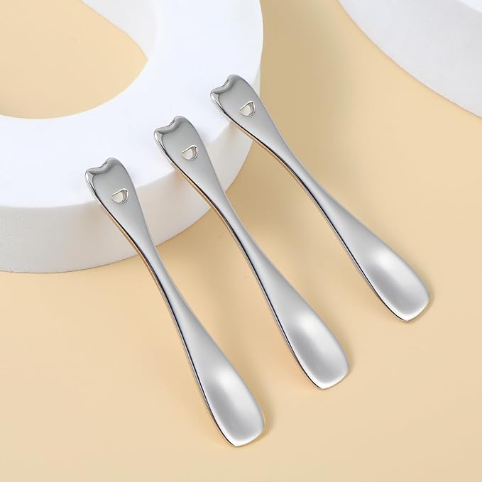 Sibba Mini Spoon Face Spatula Makeup Small Skincare For Cosmetics Mask Make Up Tool Beauty Skin Care Lotion Cosmetic Facial Spatulas Cream Product Moisturizer Applicator Tiny Scoop Lip Scooper