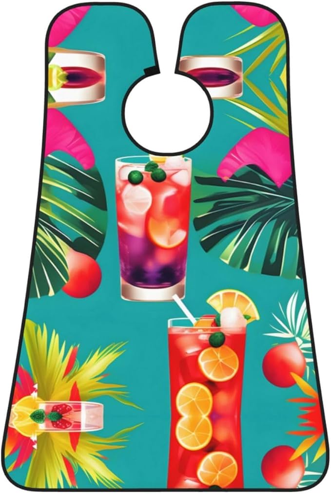 Tropical Fruit Pineapple Print Beard Bib Shaving Apron, Beard Hair Trimming Cape Gift For Dad