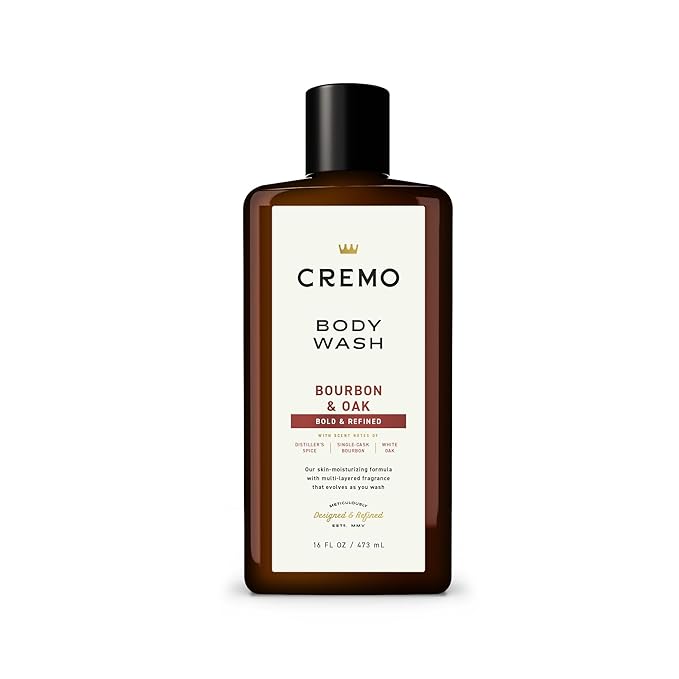 Cremo Body Wash for Men, Rich-Lathering Bourbon & Oak,16 Fl Oz