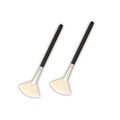 Soft Fluffy Goat Hair Professional Facial Esthetician Brushes (Black)