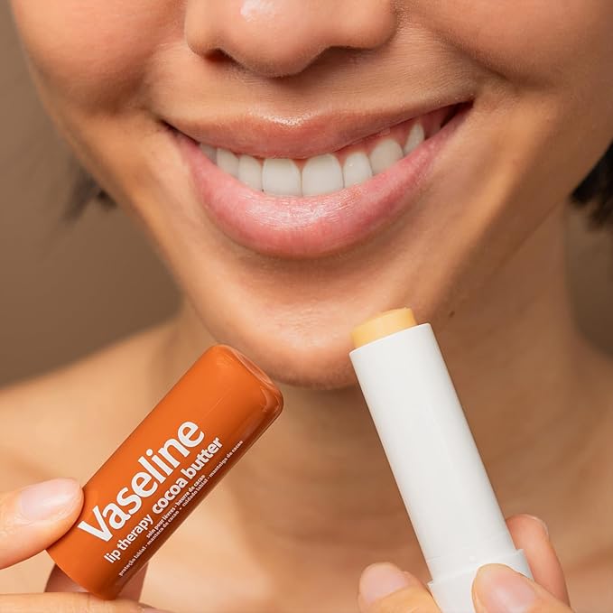 Vaseline Intensive Care Cocoa Radiant Hand & Body Moisturizer + Lip Therapy with Cocoa Butter for Healing Dry Skin & Lips