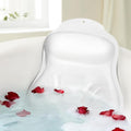 Silicone Bath Pillows for Tub - Adjustable Firmness Bathtub Pillow for Offering Perfect Head Neck & Back Support, Bath Pillow Cushion for Epsom Salt Soaking – Spa Gifts for Women & Parents, White