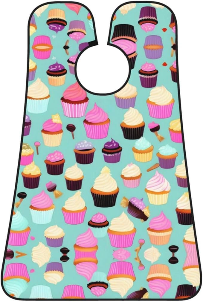 Cute Black Pug Dog-Standard-Scale-2_00x Print Beard Bib Shaving Apron, Beard Hair Trimming Cape Gift For Dad
