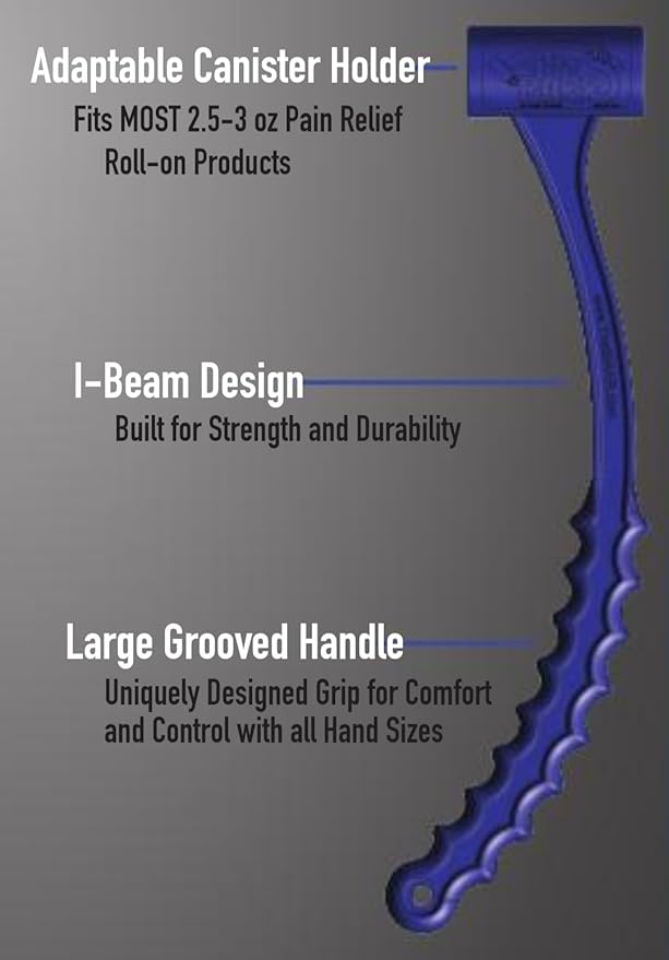 The "Original" Back Assist Roller Reacher. Compatible with Biofreeze and Most Pain Relief Roll on Brands. Helps You get to Those Hard to Reach Areas of The Body with This Lotion applicator.