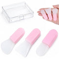 3 Pcs Silicone Face Mask Applicator Face Mask Applicator Brushes Silicone Makeup Brush Mini Makeup Spatula Brush Set Mini Clay Applicators Portable Beauty Tools Set for Cosmetic Masks Eye Cream