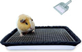 Guinea Pigs Litter Box with Stainless Steel Grid & 2 Reusable Waterproof Liners, Small Animal Potty Tray for Dwarf Rabbit,Ferret,Chinchilla