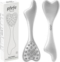 pfefe Stainless Steel Gua Sha & Face Roller, 3-in-1 Dolphin Facial Roller for Esthetician Supplies Women Gift, Skin Care Tool for Puffiness, Wrinkles, Dark Circles (1 Pc)
