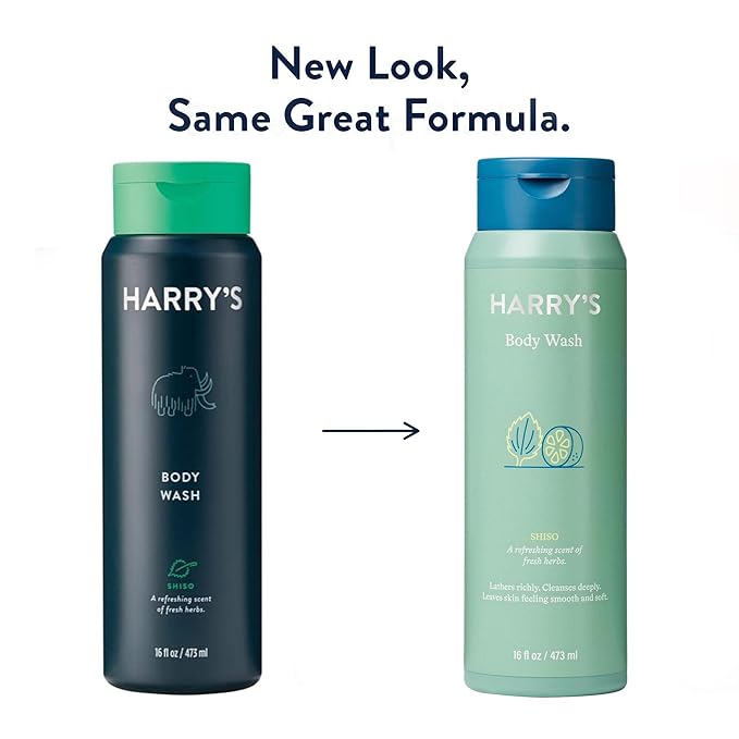 Harry's Men's Body Wash - Shiso - 16 Fluid Ounce, Pack of 4 (Packaging May Vary)