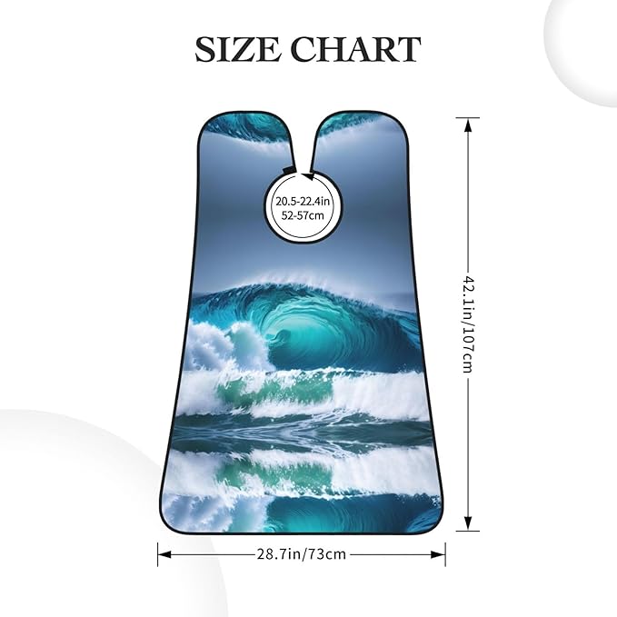 Tahiti Beach Print Beard Bib Shaving Apron, Beard Hair Trimming Cape Gift For Dad