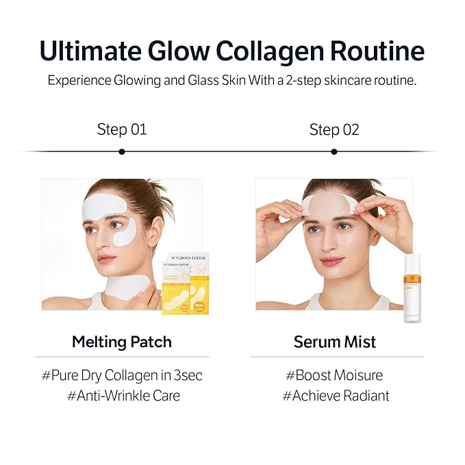 SUNGBOON EDITOR Deep Collagen Barrier Serum Mist | Hydrating Face Mist for Dry Skin | Collagen + Peptides + Vitamin C | Korean Skincare Mist, 3.38 fl oz | Gifts for Women