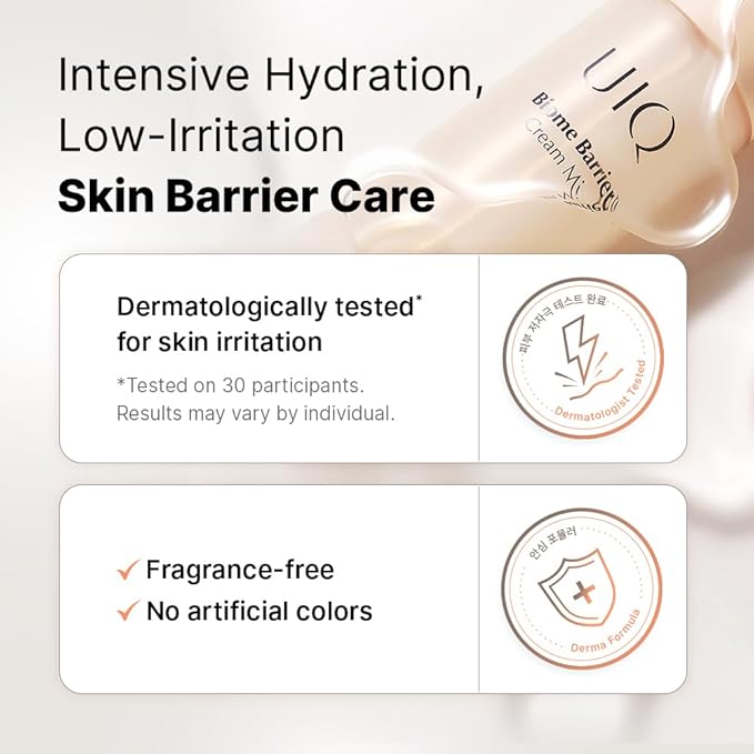 UIQ Biome Barrier Cream Mist, Skin Microbiome-Powered Face Mist with Hyaluronic Acid & Niacinamide for Deep Hydration, Glow & Soothing, Korean Skin Care, 100ml / 3.38 fl. oz.