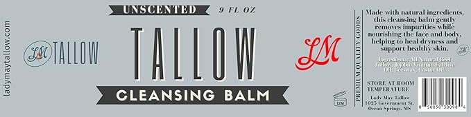 All-Natural Cleansing & Moisturizing Tallow Balm 9oz