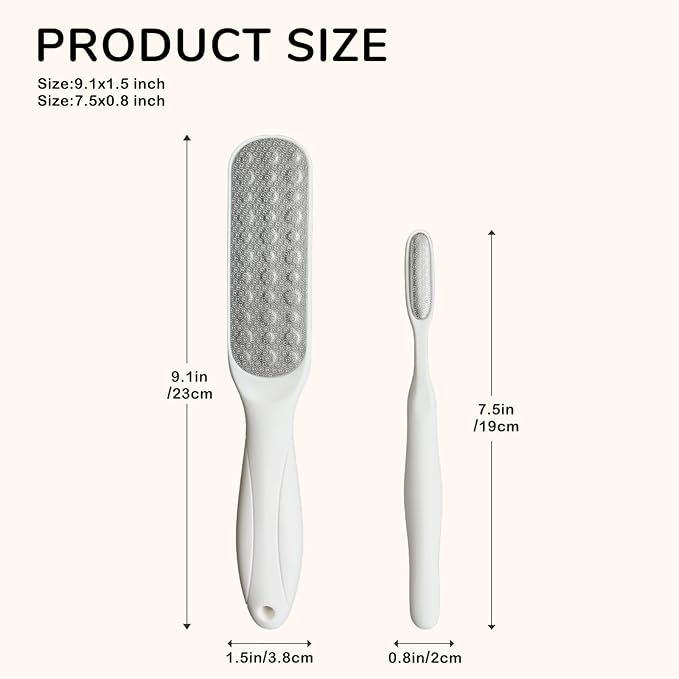 HANMU Dual-Sided Foot File & Toe Callus Remover Set - Durable Dead Skin Remover for Feet & Hands, Easy Clean & Hygienic Foot Scrubber, Smooth Rough Skin, Premium Pedicure Tool for Women Men