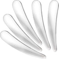 5PCS Mini Makeup Cosmetic Spatula, Reusable Metal Makeup Spatulas Skincare Spoon, Facial Cream Mask Applicator Scoop, Mild Beauty Tools for Mixing, Sampling Face Eye Cream - Silver