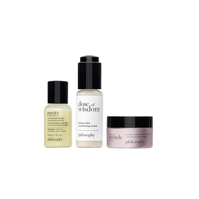 philosophy purity made simple one-step facial cleanser- with meadowfoam seed oil gently cleanses & melts away dirt, oil & stubborn makeup paraben-free face wash