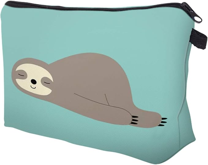 Deanfun Cosmetic Bag for women, Small makeup pouch Travel bags for toiletries waterproof Sloth gifts (51806)