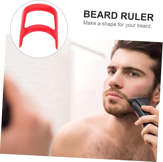 2pcs Beard Styling Ruler Professional Goatee Shape Tool for Precision Beard Grooming Compact and Portable for Men for Travel and Easy Storage