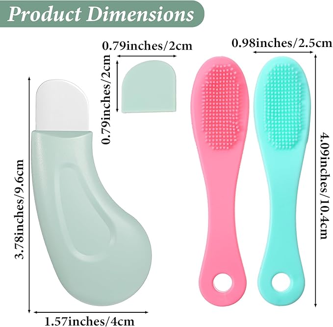 Sibba 3Pcs Blackhead Removal Tool, Blackhead Scraper Tool with Silicone Face Scrubber Black Head Spatula, Deep Nose Cleansing Pore Extractor Skin Care Tools for Men and Women