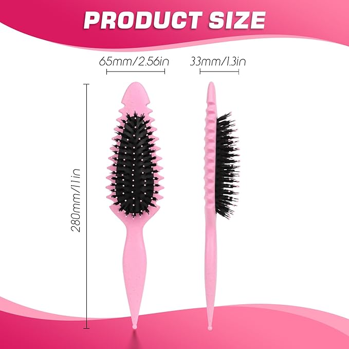 Candy Brush Curl Defining Hair Brush for Effortlessly Detangling Shaping and Styling Curls, Curl Brushes with EdgeLift for All Wet or Dry Hair Types for Women and Girl, Reduce Pulling and Frizzing