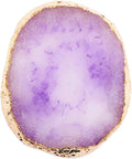 JASSINS Resin Nail Art Palette,Nail Art Painting Mixed Color Palette Gold Edge Nail Gel Color Makeup Display Board (Purple)