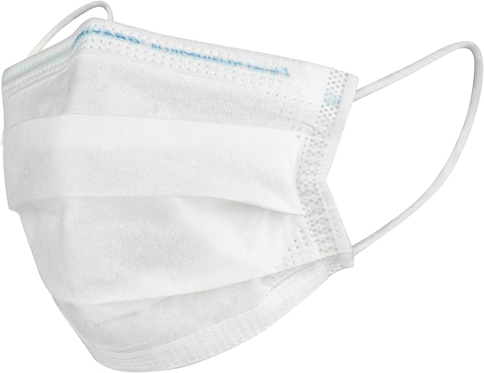 HALYARD FLUIDSHIELD 1 Fog-Free Disposable Procedure Mask,with SO SOFT Lining&SO SOFT Earloops,Pleat-Style,White,Level 1,41802