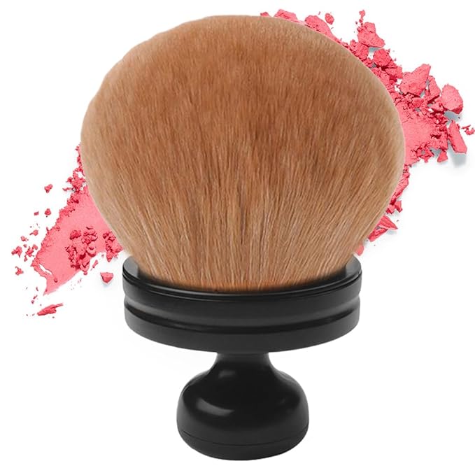 Extra Large Brush for Self Tanner and Body Makeup, Soft Synthetic Hair Brush for Foundation, Bronzer, Blusher, Self Tanning Lotion, Applicator for Face Body and Back (Black)