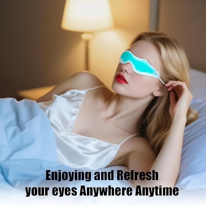 2 PCS Cooling Eye Mask, Reusable Cold Eye Mask for Hot Cold Treatment for Eye Strain, Eye Swelling, Eye Redness, Puffy Eyes, Dark Circles, Smooth Fine Lines, and Eye Recover Surgery.