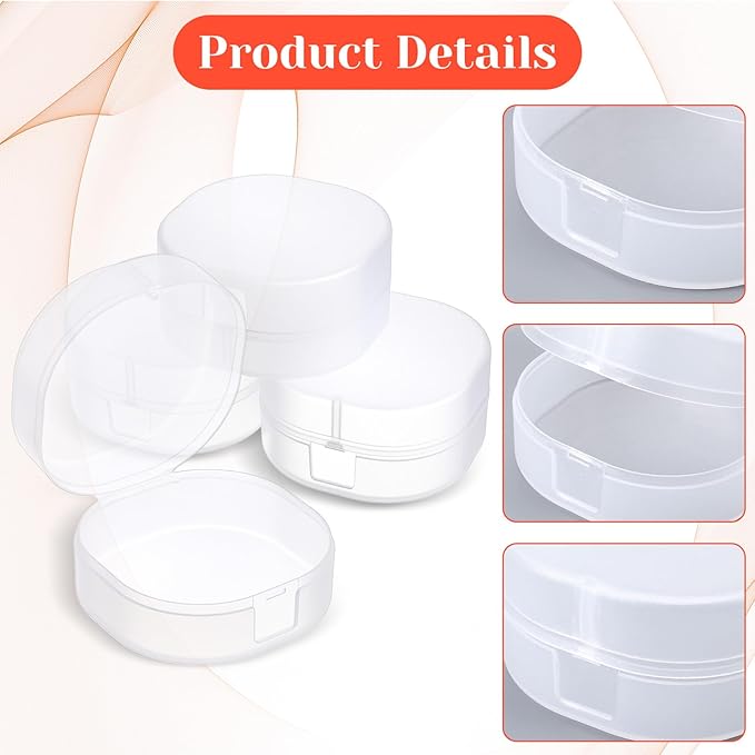 4PCS Portable Travel Cotton Pad Holder, Plastic Cosmetic Cotton Pad Holder Travel Sealed Container for Makeup Remover Cottons Ball Storage Box for Small Items Travels