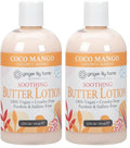Ginger Lily Farms Botanicals Soothing Butter Lotion for Dry Skin, Coco Mango, 100% Vegan & Cruelty-Free, Coconut Mango Scent, 12 Fl Oz (Pack of 2)