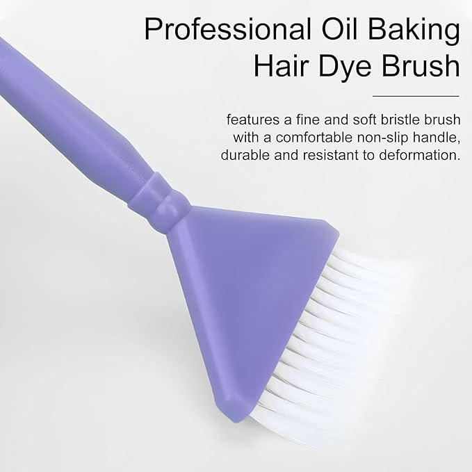 Classic Hair Dye Brush Set: 4 Multi-Use Tint Brushes for Salon-Quality Coloring - Perfect for Highlights, Balayage, and More