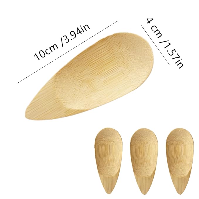 6 PCS Reusable Bamboo Applicators – Multi-Functional Tools for Deodorant Cream, Facial Mud, Clay Masks & Cosmetics, Ideal for Home Skincare Routines