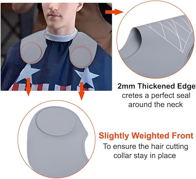 Silicone Hair Cutting Guide Collar - Waterproof Cutting Mat for Hair Stylist - Hair Cutting Cape