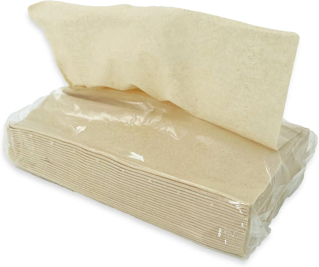 Terre Bamboo Car Tissue Refills, 3-Ply, Unbleached, 8 Pack (320 Sheets Total), FSC-Certified, Facial Tissues Refills for Car Visor Tissue Holder, Travel Tissue Tubes Box Container, Sustainable