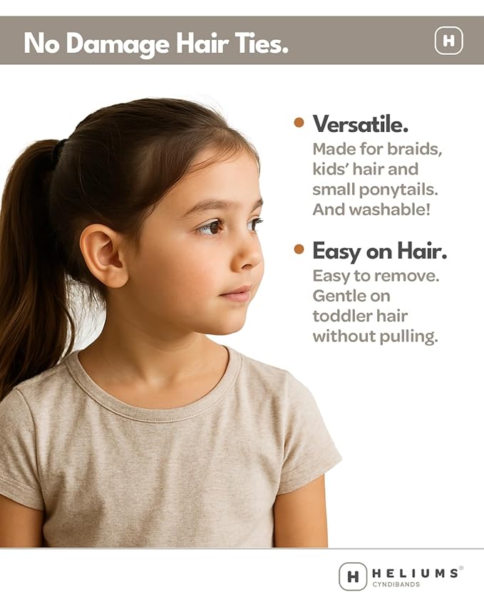 Heliums Small Soft Hair Ties - Sandy Blonde - 1 Inch Mini Nylon Hair Ties No Damage, Ponytail Holders for Kids, Braids, Dogs and Thin Hair - 30 Count