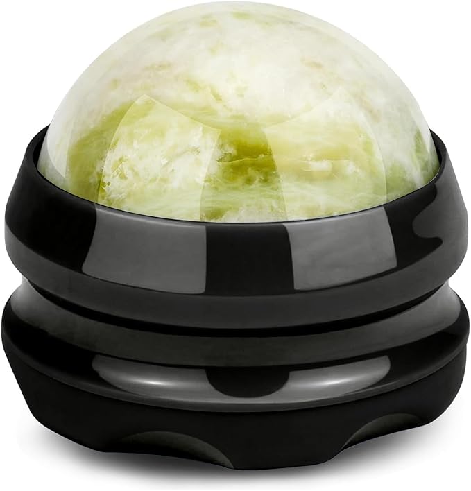ideayard Cold Massage Roller Ball, Massage Stone Tool Jade Ball for Cold & Heat Relief Sore Muscles, Shoulders, Arms, Neck, Back, Feet, Body