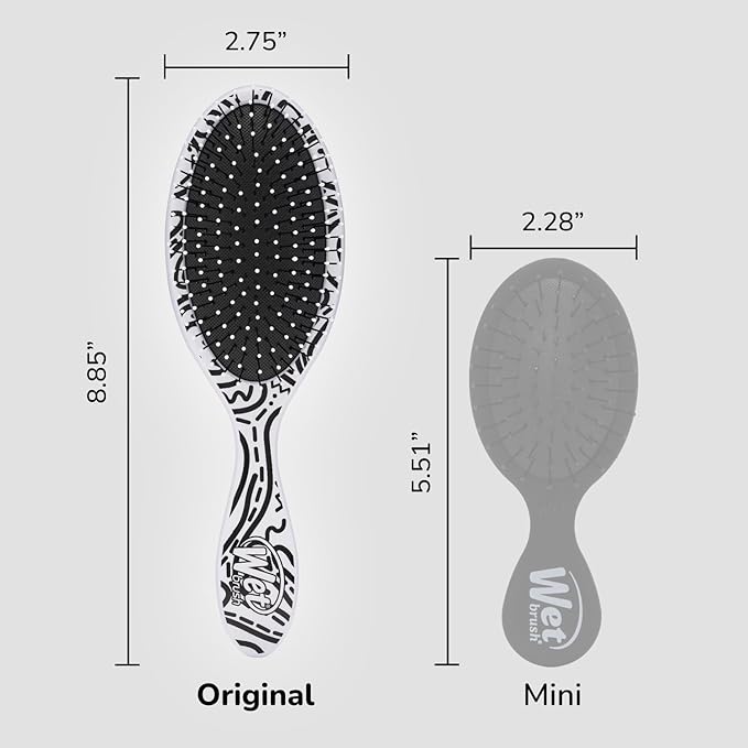 Wet Brush Original Detangler Hair Brush, Hipster Doodle - Ultra-Soft IntelliFlex Bristles - Glide Through Tangles With Ease For All Hair Types-For Women, Men, Wet & Dry Hair 1 Count (Pack of 1)
