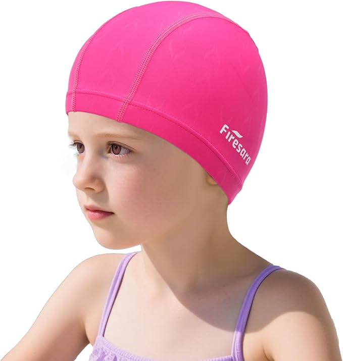 Firesara Fishtail Fabric Swim Cap for Men Women, Breathable High Elasticity Swimming Cap Hair Protection Quick Dry Soft for Long Hair Short Hair, Kids Boys and Girls