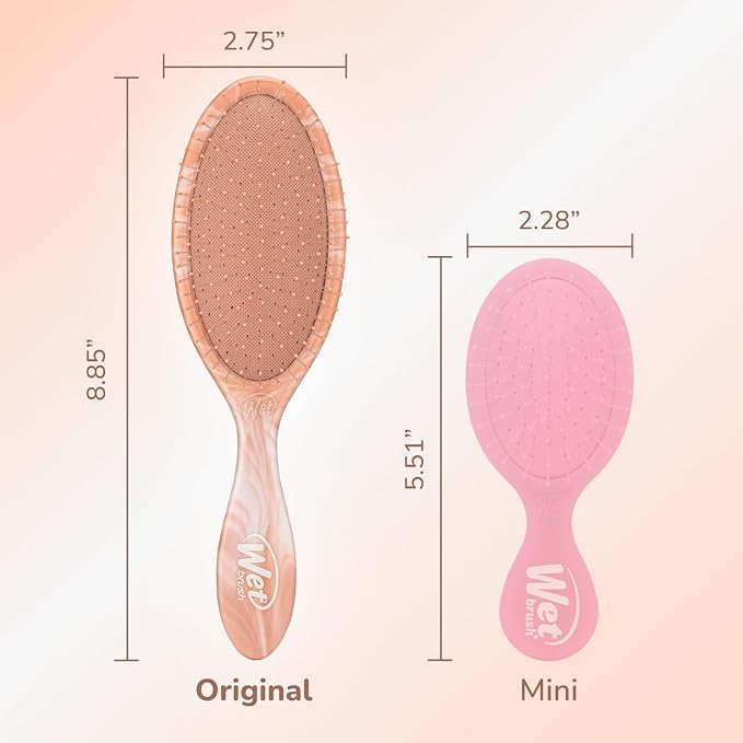 Wet Brush Original Detangler Hair Brush, Pink (Watercolor Waves), Ultra-Soft IntelliFlex Bristles, Detangling Bristles Glide Through Tangles (Wet Dry & Damaged Hair), Women & Men