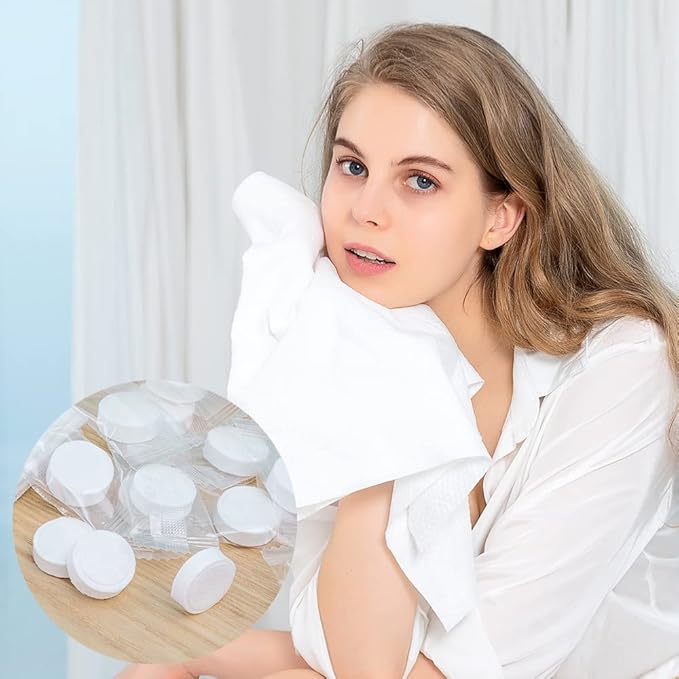 11.8in x 21.3 in Compressed Towels Thicker Style Magic Disposable Face Compressed Towel, Portable Washcloth Reusable for Travel Home, Outdoor Sports, Beauty Salon