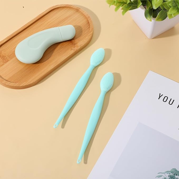 Skin Scrubber Face Spatula & Silicone Face Scrubber, Blackhead Remover Tool, Face Scrubber Skin Care Scraper Mask Applicator Spatula for Exfoliating, Massaging, Remove Blackheads, Pore Cleaning