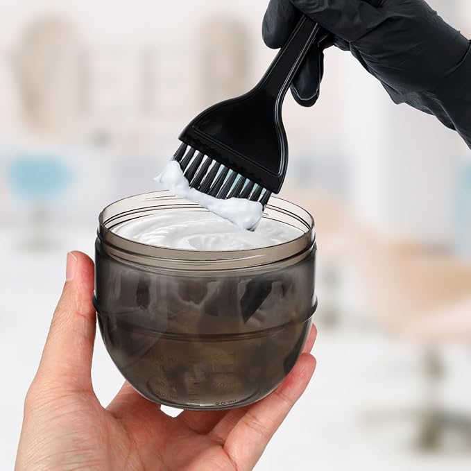 Mipcase Hair Color Mixing Bowl with Double-Scale Measuring Cup for Precise Hair Dye Mixing Salon and Home Use Color Shaker Bowl 5.31 Inch