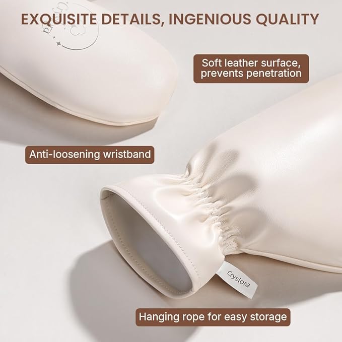 Lotion Applicator & Self Tanning Mitt - Reusable & Durable & No Absorption Glove for Even, Waste-Free Application of Lotions, Oils & Creams (Left and Right Hand Set)