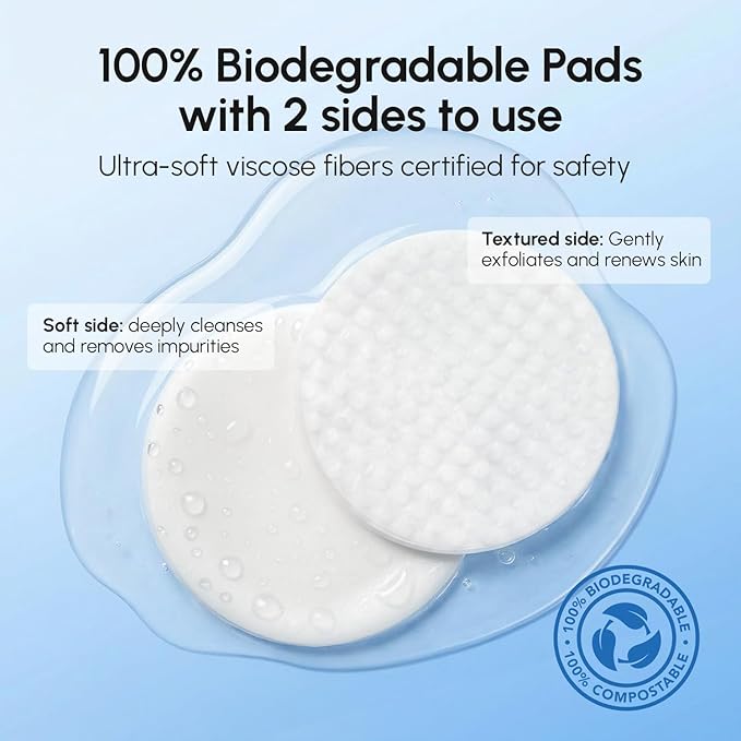 MAREE Glycolic Acid Resurfacing Pads - Toner Pads for Face Cleansing - Exfoliating Pad with Tea Tree Oil, Salicylic Acid & Vitamins E, B3, B5 - Acne Treatment Device for Pore Resurfacing - 50 Count