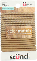 Scunci Beautiful Blends Hair Ties, 18 Count (Pack of 1)