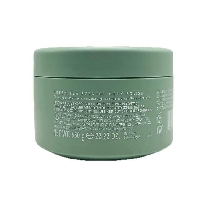 Asquith & Somerset Green Tea Scented Body Polish, Exfoliating Skin Scrub, 650g (22.92 oz)