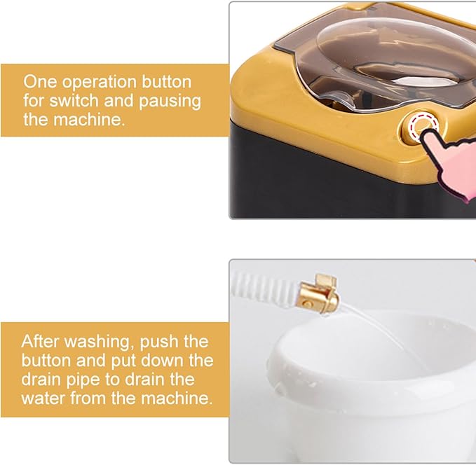 toy working washing Kids Toy Gift Cleansing Children Electric Mini Quick Dry Cleaning Washing Machine Cosmetic Washer - Tool