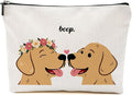Cute Makeup Bag, Love Gifts for Her, Golden Retriever Gifts for Women Girlfriend Wife, Valentines Gift, Golden Retriever Canvas Cosmetic Small Makeup Bag Zipper Pouch Travel Toiletry Bags