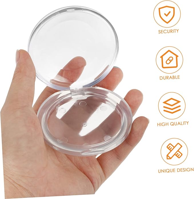 VALICLUD 5pcs False Eyelash Cases Plastic Eyelash Organizer Box Lid for Easy Storage for Travel and Makeup Accessories